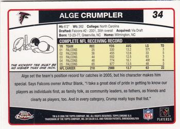 2006 Topps Chrome #34 Alge Crumpler Back