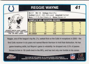 2006 Topps Chrome #41 Reggie Wayne Back