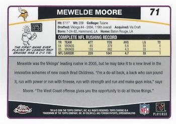 2006 Topps Chrome #71 Mewelde Moore Back