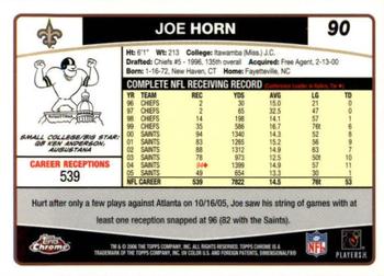 2006 Topps Chrome #90 Joe Horn Back