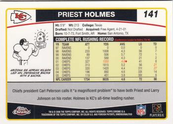 2006 Topps Chrome #141 Priest Holmes Back
