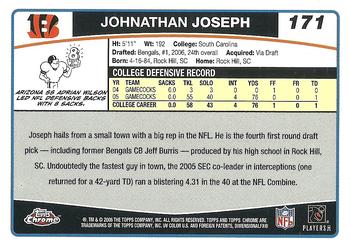 2006 Topps Chrome #171 Johnathan Joseph Back