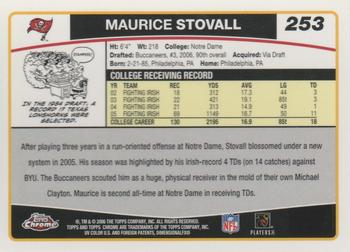 2006 Topps Chrome #253 Maurice Stovall Back