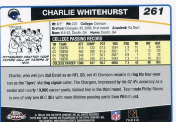 2006 Topps Chrome #261 Charlie Whitehurst Back