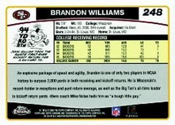 2006 Topps Chrome #248 Brandon Williams Back