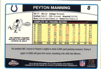 2006 Topps Chrome #8 Peyton Manning Back