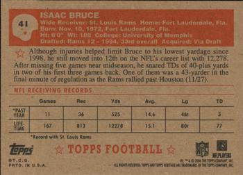 2006 Topps Heritage #41 Isaac Bruce Back