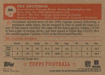 2006 Topps Heritage #88 Rex Grossman Back