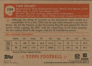 2006 Topps Heritage #124 Tom Brady Back