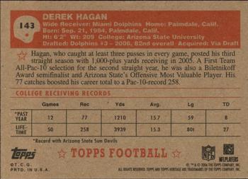 2006 Topps Heritage #143 Derek Hagan Back