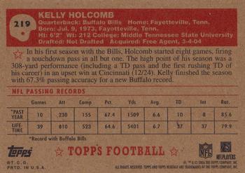 2006 Topps Heritage #219 Kelly Holcomb Back