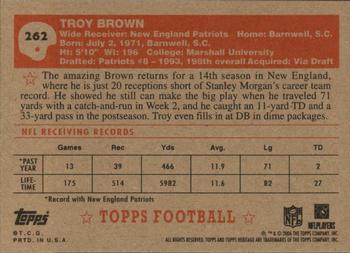 2006 Topps Heritage #262 Troy Brown Back