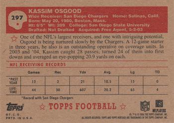 2006 Topps Heritage #297 Kassim Osgood Back
