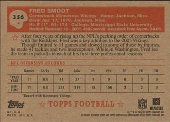 2006 Topps Heritage #356 Fred Smoot Back