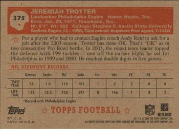 2006 Topps Heritage #375 Jeremiah Trotter Back