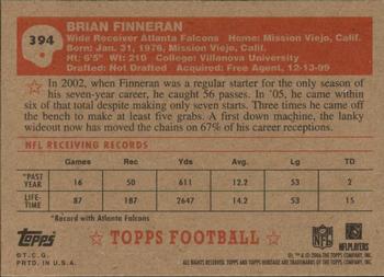 2006 Topps Heritage #394 Brian Finneran Back