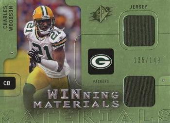 2009 SPx - Winning Materials Jersey Dual Green #W-CW Charles Woodson Front