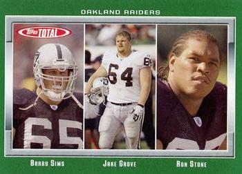 2006 Topps Total #14 Ron Stone / Jake Grove / Barry Sims Front