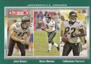 2006 Topps Total #120 Josh Scobee / Chris Hanson / LaBrandon Toefield Front