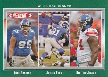 2006 Topps Total #199 Justin Tuck / William Joseph / Fred Robbins Front