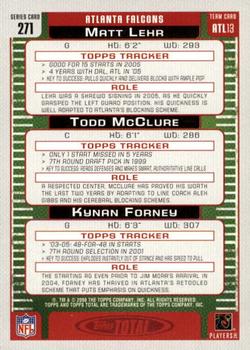 2006 Topps Total #271 Todd McClure / Kynan Forney / Matt Lehr Back