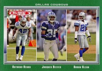2006 Topps Total #331 Aaron Glenn / Anthony Henry / Jacques Reeves Front