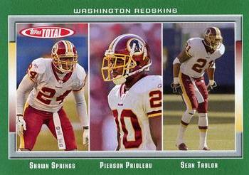 2006 Topps Total #361 Shawn Springs / Pierson Prioleau / Sean Taylor Front