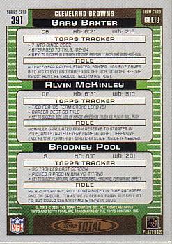 2006 Topps Total #391 Gary Baxter / Alvin McKinley / Brodney Pool Back