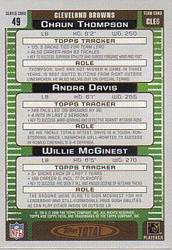 2006 Topps Total #49 Chaun Thompson / Andra Davis / Willie McGinest Back