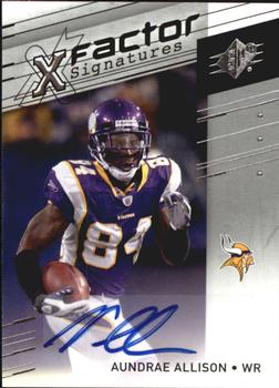 2009 SPx - X-Factor Signatures #X-AA Aundrae Allison Front