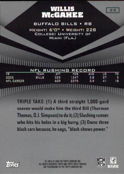 2006 Topps Triple Threads #33 Willis McGahee Back