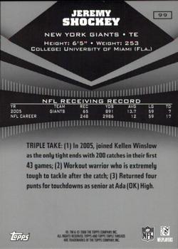 2006 Topps Triple Threads #99 Jeremy Shockey Back