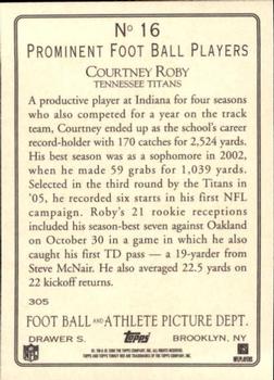 2006 Topps Turkey Red #16 Courtney Roby Back