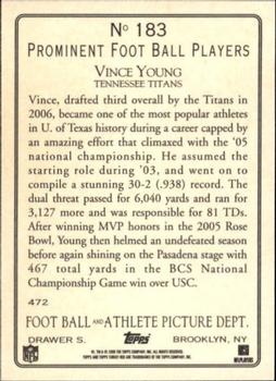 2006 Topps Turkey Red #183 Vince Young Back