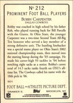 2006 Topps Turkey Red #212 Bobby Carpenter Back