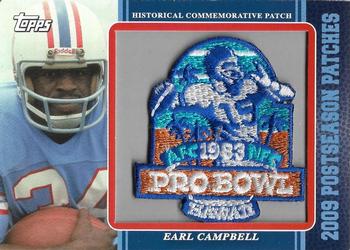 2009 Topps - Postseason Patches #PPR19 Earl Campbell Front