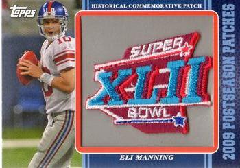 2009 Topps - Postseason Patches #PPR34 Eli Manning Front