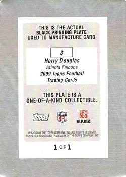 2009 Topps - Printing Plates Black #3 Harry Douglas Back