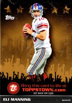 2009 Topps - ToppsTown Gold #TTT2 Eli Manning  Front