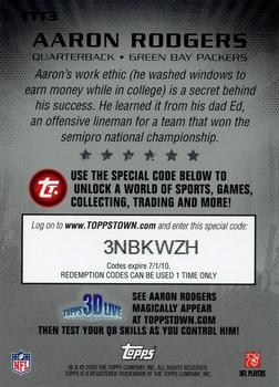 2009 Topps - ToppsTown Silver #TTT3 Aaron Rodgers  Back