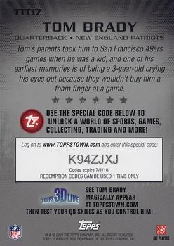 2009 Topps - ToppsTown Silver #TTT17 Tom Brady  Back