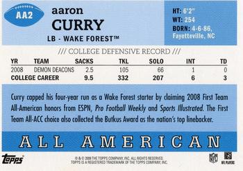 2009 Topps - All Americans #AA2 Aaron Curry Back