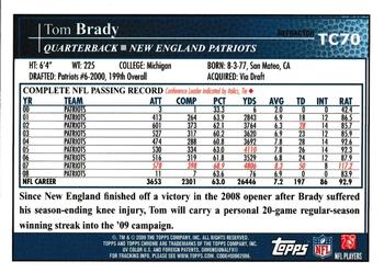 2009 Topps Chrome - Blue Refractors #TC70 Tom Brady Back