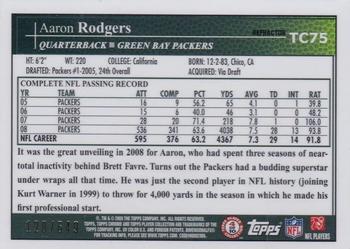 2009 Topps Chrome - Copper Refractors #TC75 Aaron Rodgers  Back