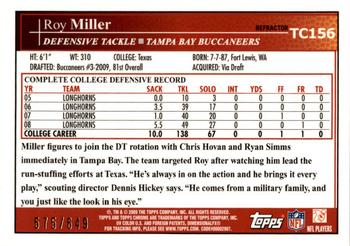 2009 Topps Chrome - Copper Refractors #TC156 Roy Miller  Back
