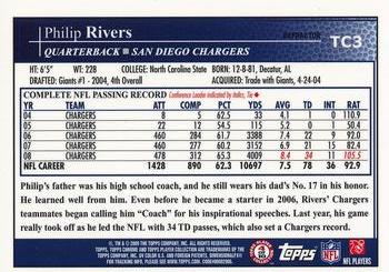 2009 Topps Chrome - Refractors #TC3 Philip Rivers Back