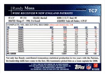 2009 Topps Chrome - Refractors #TC7 Randy Moss Back