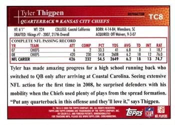 2009 Topps Chrome - Refractors #TC8 Tyler Thigpen Back