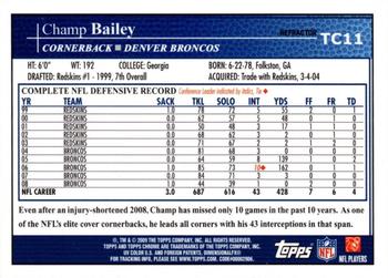 2009 Topps Chrome - Refractors #TC11 Champ Bailey Back