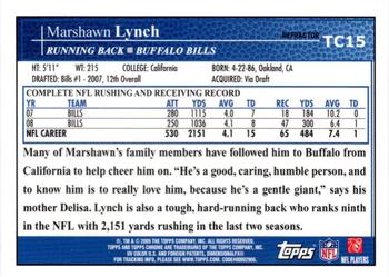 2009 Topps Chrome - Refractors #TC15 Marshawn Lynch Back